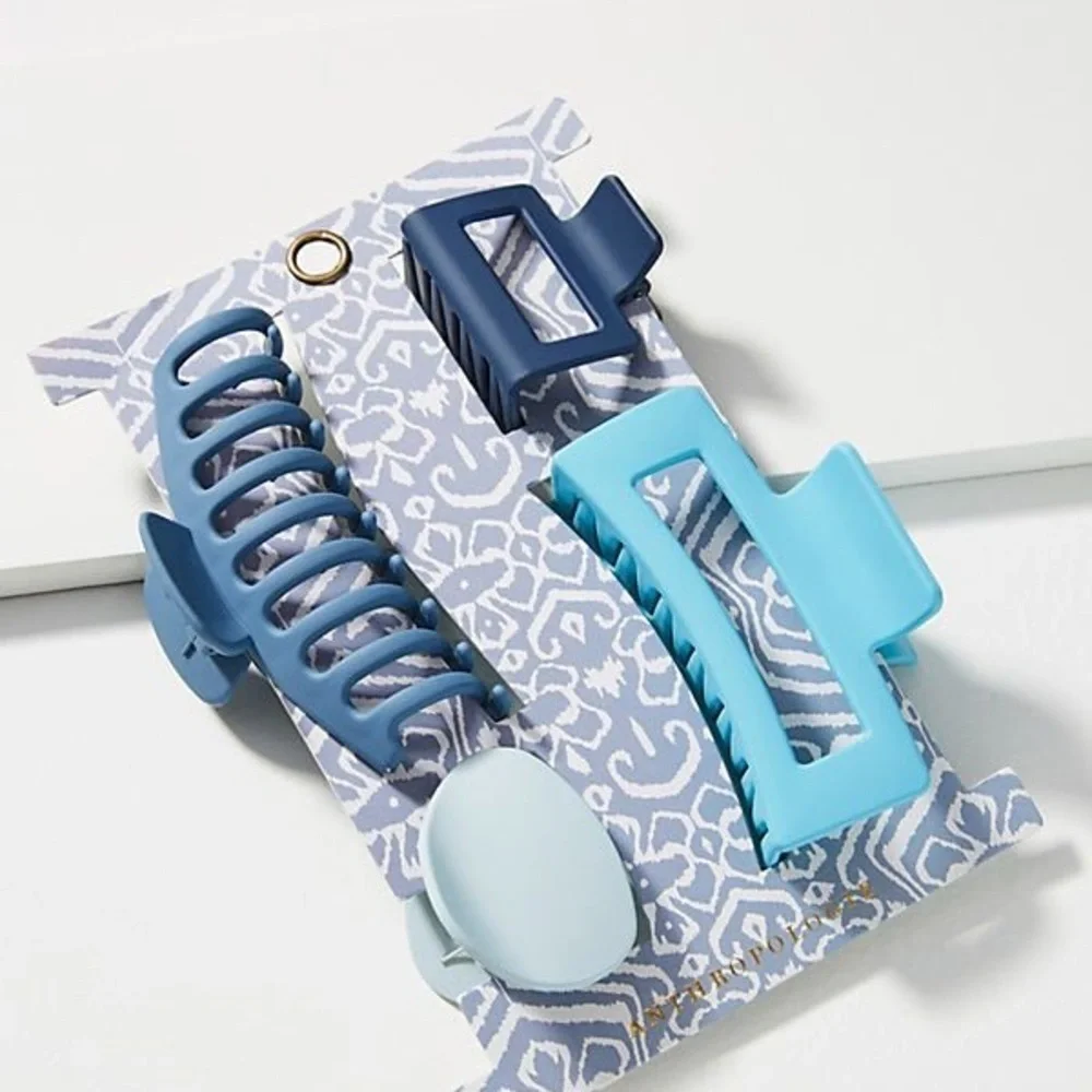 Anthropologie court side Blue Hair Clip Set